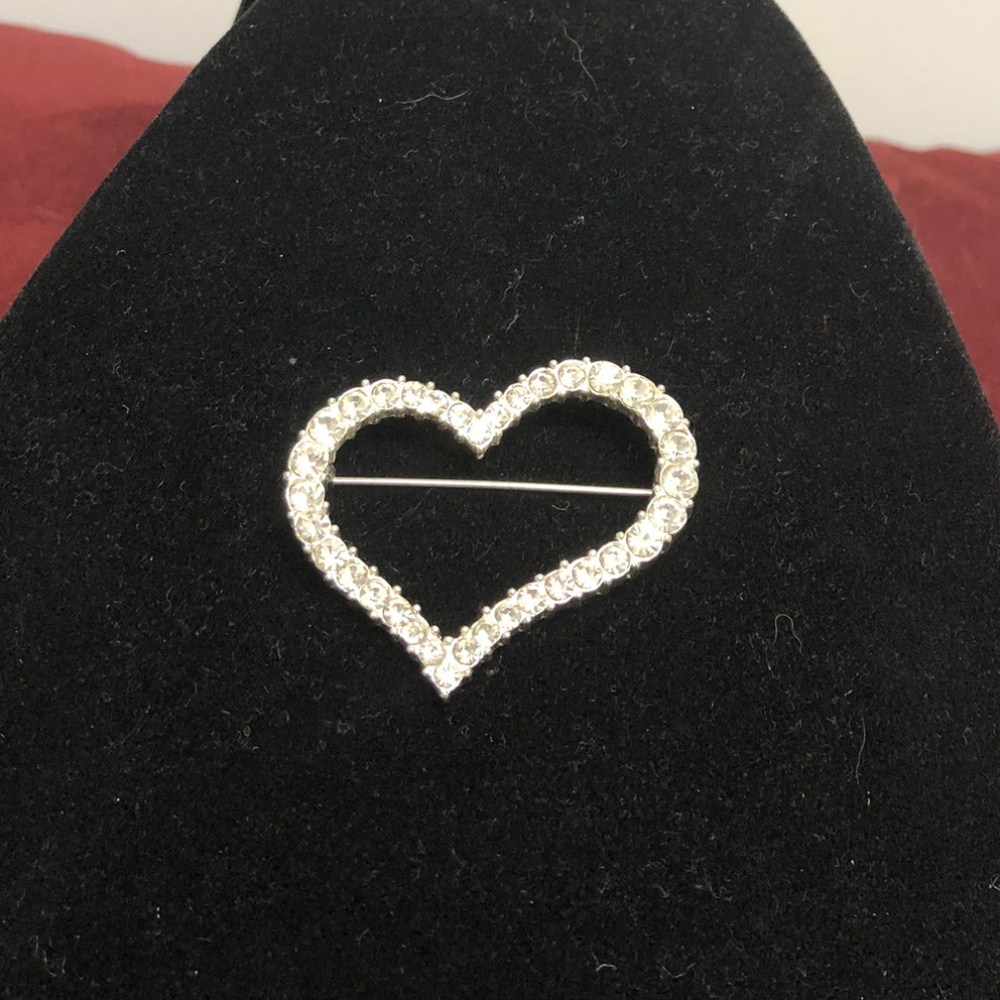 Diamond Heart Pin